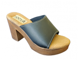 Hoova Boho Black Leather Platform Sandal